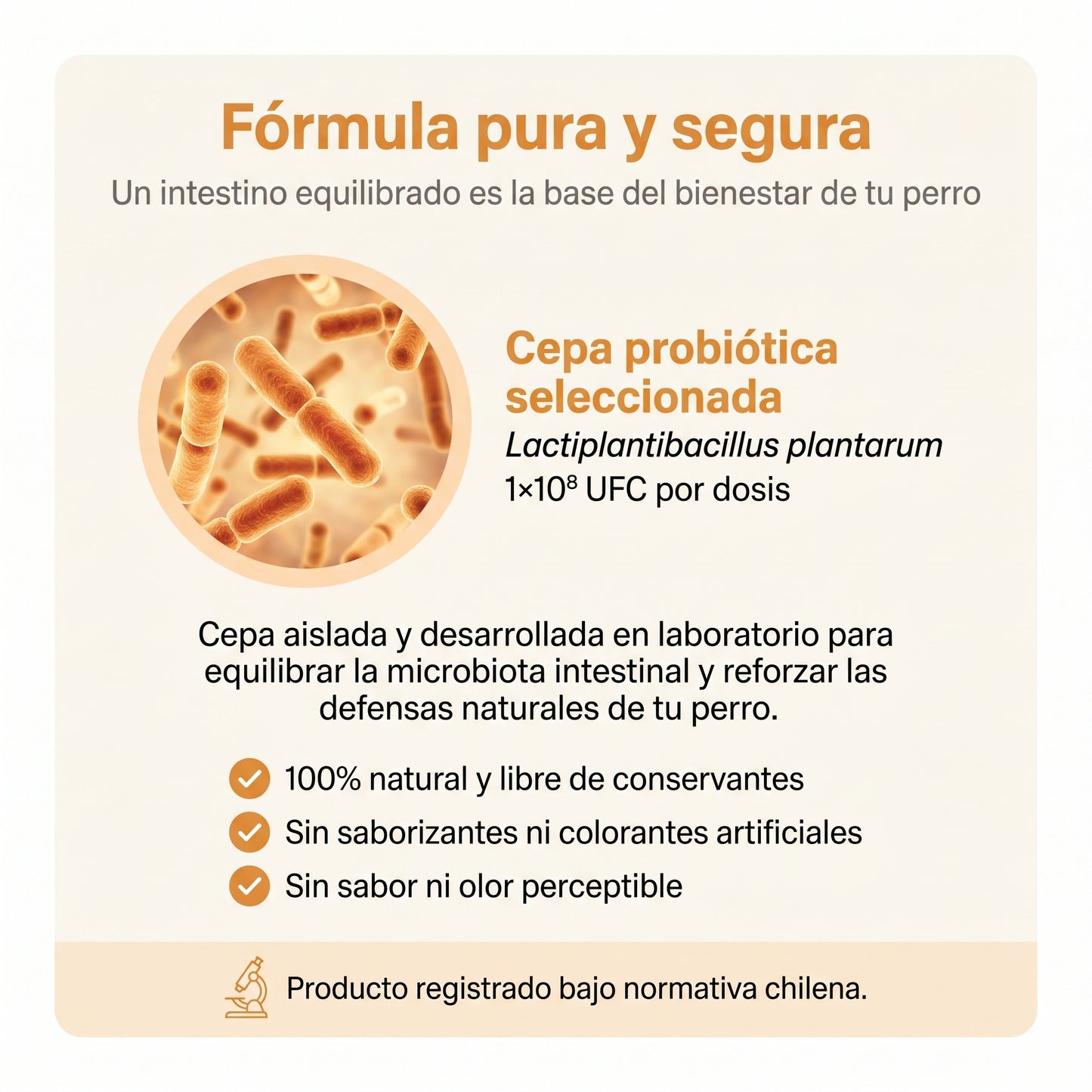 Suplemento probiótico para perros